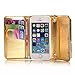 Life Sweetly White Premium Luxury Purse Handbag Case Wallet Leather with Metal Chain Strap for Apple iPhone 6 Plus 5.5 Inch