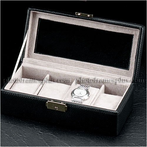 Black Leather Watch Case