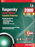 Kaspersky Anti-Virus 2009, 3-Desktop, 1 year Renewal Subscription (PC)