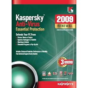 Kaspersky Anti-Virus 2009, 3-Desktop, 1 year Renewal Subscription (PC)