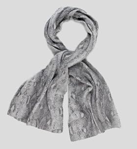 Luxury Pure Cashmere Snakeskin Print Scarf