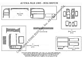 Acura SLX Dash Trim Kit 95-01 - 20 pieces - Real Carbon Fiber