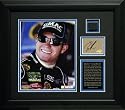 Brian Vickers Framed 8x10 Photograph with Autographed Plate and Race Used Tire