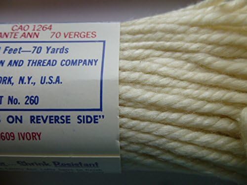 Lovely Ann Ivory (White) Lofty Spun Yarn 75% Rayon 25% Cotton No. 0609 Ivory (White)