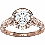 14K Rose Gold Diamond Engagement Ring - 1.25 Ct.