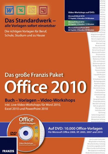 Produkt-Bild: Das gro&szlig;e Franzis Paket Office 2010, Buch - Vorlagen - Video - Workshops.