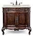 Cole and Co 10.11.275138.27PBL Aged Chestnut/Midnight Black Stone Top/White Sink Provence Large Prov