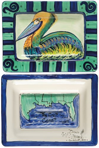 Caffco International Dana Wittmann Jumbo Rectangular Ceramic Serving Platter, Pelican On Sale