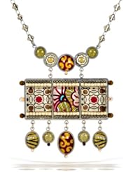 Yoolies Bedouin Necklace in Gold, Burgundy and Ivory Tones, 2013 Collection - N2410