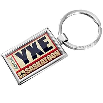 Amazon.com: Keychain Airportcode YXE Saskatoon - Neonblond: Clothing