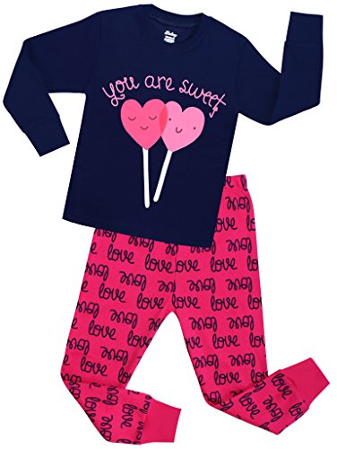 Girls Pajamas Christmas Gift Children Hear Clothes Size 2-10 Years