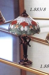 Miniature Rose Shade Table Lamp by Reutter Porcelain