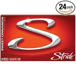 Stride Sweet Cinnamon Gum, 14-Piece Packages (Pack of 24) by Stride