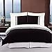 Elegant Comfort 3 Piece 1500 Thread Count Luxury Ultra Soft Egyptian Quality Coziest Duvet Cover Set, Full/Queen, Black