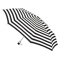 Totes Stripe Jumbo Family Umbrella Black/White