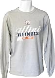 Men's Fighting Illini Oxford Grey L/S 'Established' Tee