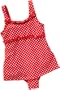 Playshoes M�dchen Badeanzug, gepunktet UV-Schutz nach Standard 801 und Oeko-Tex Standard 100 Badeanzug mit Rock in rot mit wei�en Punkten 461035