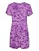 CTC Womens V Neck Short Sleeve Tie Dye Pleats Tunic Top