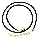 Necklace Cord For Pendants - D48 - Black Velvet Flock - 20