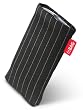 fitBAG Twist Schwarz Handytasche Tasche aus Nadelstreifen-Stoff mit Microfaserinnenfutter f�r Nokia 5800 XpressMusic