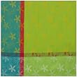 Durable Woven Jacquard 100% Cotton Retro Flower Lime Green Tablecloth 54x90 Inches