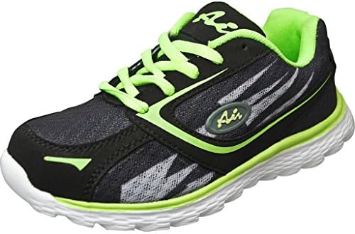 Air Balance Boys Youth Black/Neon Green Lightweight Breathable Crosstraining Shoes