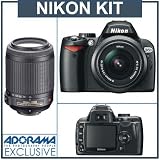 Photo : Nikon D60 10.2MP Digital SLR Camera with 18-55mm f/3.5-5.6G AF-S DX VR and 55-200mm f/4-5.6G ED IF AF-S DX VR Zoom-Nikkor Lens with 2 Nikon School DVDs