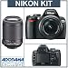 Nikon D60 10.2MP Digital SLR Camera with 18-55mm f/3.5-5.6G AF-S DX VR and 55-200mm f/4-5.6G ED IF AF-S DX VR Zoom-Nikkor Lens with 2 Nikon School DVDs