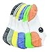 MeMoi Colored Tips Half Cushioned Low Cut Socks 6-Pack
