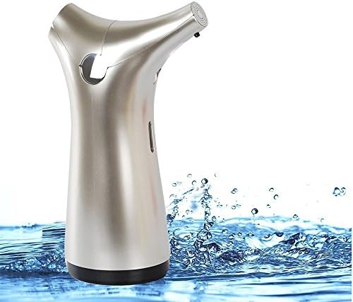 Bedrocker Automatic Touchless Soap Dispenser--Stylish Design-- Battery Operated Sensor Pump--Perfect for Bathroom and Kitchen (220ml, Nickel)