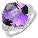 7.60 Carat Genuine Amethyst and White Diamond title=