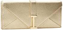 Hot Sale Isaac Mizrahi - Handbags Women's Ingrid IM92041-000 Clutch,Gold Leather,One Size
