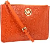 Michael Kors Monogram Wristlet, Tangerine, 32s2gmew3l