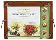 Numi Organic Tea Flowering Gift Set in Handcrafted Mahogany Bamboo Chest: Glass Teapot & 6 Flowering Tea Blossoms