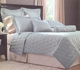 Whole Home Faux Silk Full/Queen Bed Coverlet, 5-Piece, Ice Blue