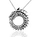 Ouroboros Dragon Eating Its Tail Sterling Silver Pendant Necklace