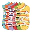 Lot Of 3 Pairs Womens Stripe Patterned Anklet Ped Socks (9-11)