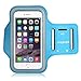 iPhone 6 Plus Armband, iPhone 6s Plus Armband, MoKo Sports Running Armband with Key & Card Slot, Waterproof, Perfectly for Hiking, Biking, Walking, Light BLUE (Fits Cellphones up to 6.0