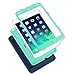 iPad Mini Case, ROKE Fashion 2in1 Hybrid Protective Heavy Duty Protection Shock-absorption Impact Resistant Case For Pad Mini 2/3 Case (Mint Green/Dark Blue)