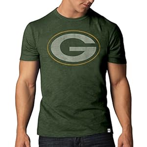 NFL Green Bay Packers 46818 Men's Scrum Basic Tee, Large, Bottle Green