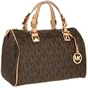Michael Kors Grayson Large Satchel Bag Brown PVC Logo
