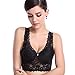 Manstore Women's 100% Lace Full Coverage Wire Free Leisure Bra Black L