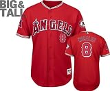 Kendrys Morales Jersey: Big & Tall Majestic Alternate Scarlet Authentic Los Angeles Angels of Anaheim Jersey