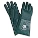 North 850FWG/10XL Honeywell Chemical Resistant Green PVC Dipped Palm Coated Work Gloves with Interlock Knit Liner And Gauntlet Cuff, Size 10
