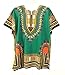 Dashiki Shirt African Top Clothing Kaftan (Large, Green)