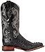 Ferrini Italia Mens Stampede Crocodile Embroidered Square Toe Casual Boots Mid Calf - Black