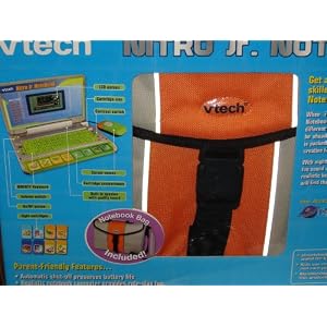 Vtech Nitro Jr. GREEN Notebook Learning Laptop Computer with BONUS Travle Bag by NITRO JR