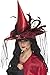 Smiffy's Women's Witch Hat Deep with Net and Feathers Deluxe On Display Card