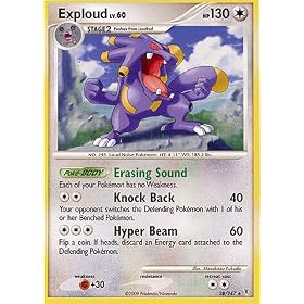 Pokemon Platinum Supreme Victors Single Card Exploud #28 Rare