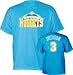 Allen Iverson Blue Majestic Player Name and Number Light Denver Nuggets T-Shirt